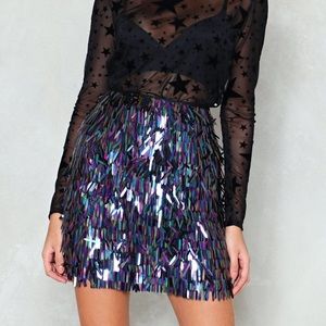 NastyGal Not Just for Decoration Tinsel Skirt